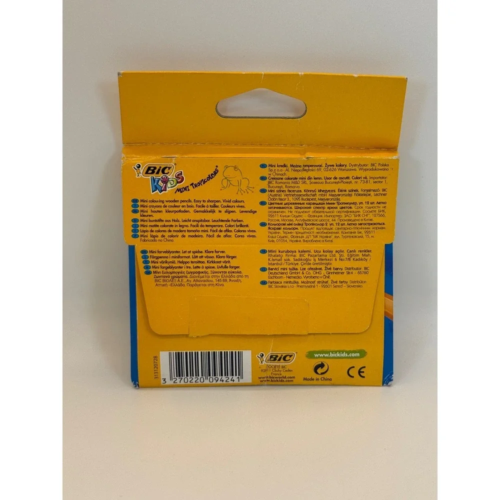 Bic Kids Mini Tropicolor Colored Pencils 12 Count Multicolor Art Supplies Sealed